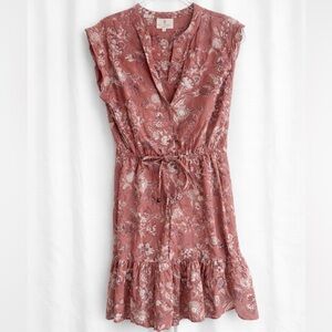 Perry Walker Mauve Floral Mini Dress. Size 2